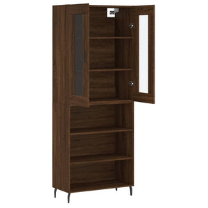 vidaXL Highboard Brown Oak 69.5x34x180 cm Engineered Wood