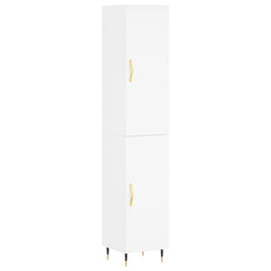 vidaXL Highboard White 34.5x34x180 cm Engineered Wood