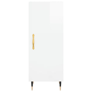 vidaXL Highboard High Gloss White 34.5x34x180 cm Engineered Wood