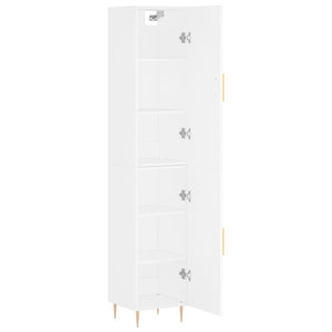 vidaXL Highboard White 34.5x34x180 cm Engineered Wood