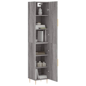 vidaXL Highboard Grey Sonoma 34.5x34x180 cm Engineered Wood