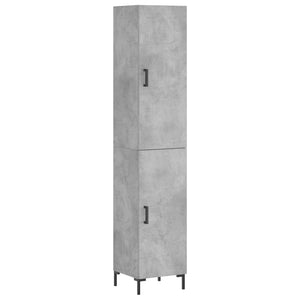 vidaXL Highboard Concrete Grey 34.5x34x180 cm Engineered Wood