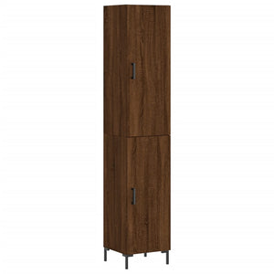 vidaXL Highboard Brown Oak 34.5x34x180 cm Engineered Wood