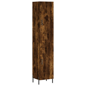 vidaXL Highboard Smoked Oak 34.5x34x180 cm Engineered Wood