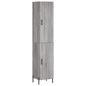 vidaXL Highboard Grey Sonoma 34.5x34x180 cm Engineered Wood