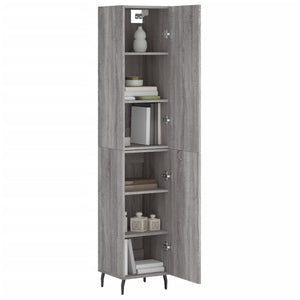 vidaXL Highboard Grey Sonoma 34.5x34x180 cm Engineered Wood