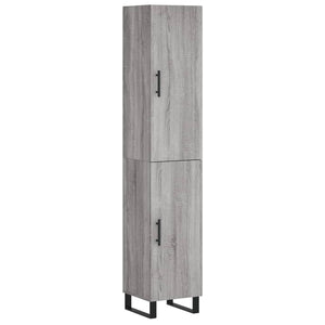 vidaXL Highboard Grey Sonoma 34.5x34x180 cm Engineered Wood