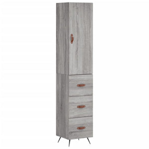 vidaXL Highboard Grey Sonoma 34.5x34x180 cm Engineered Wood