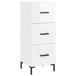 vidaXL Highboard High Gloss White 34.5x34x180 cm Engineered Wood