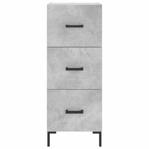 vidaXL Highboard Concrete Grey 34.5x34x180 cm Engineered Wood