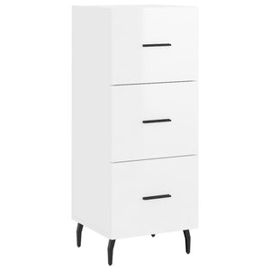 vidaXL Highboard High Gloss White 34.5x34x180 cm Engineered Wood