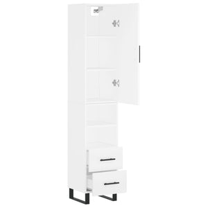 vidaXL Highboard White 34.5x34x180 cm Engineered Wood