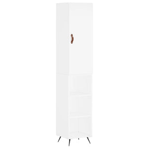 vidaXL Highboard White 34.5x34x180 cm Engineered Wood