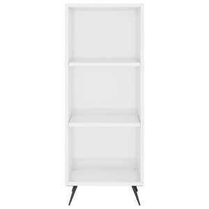 vidaXL Highboard High Gloss White 34.5x34x180 cm Engineered Wood