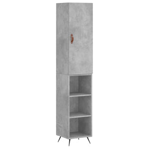 vidaXL Highboard Concrete Grey 34.5x34x180 cm Engineered Wood