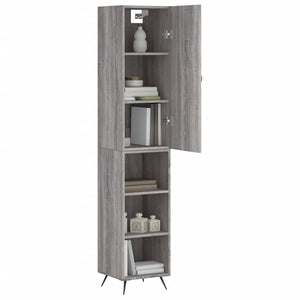 vidaXL Highboard Grey Sonoma 34.5x34x180 cm Engineered Wood