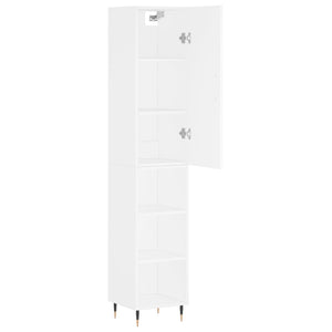 vidaXL Highboard White 34.5x34x180 cm Engineered Wood