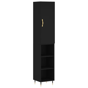 vidaXL Highboard Black 34.5x34x180 cm Engineered Wood