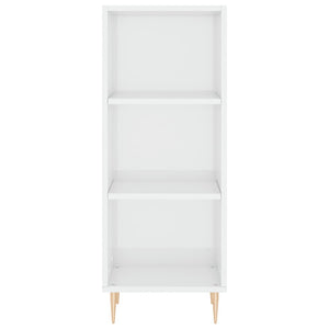 vidaXL Highboard High Gloss White 34.5x34x180 cm Engineered Wood