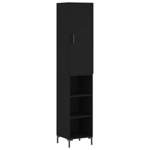 vidaXL Highboard Black 34.5x34x180 cm Engineered Wood