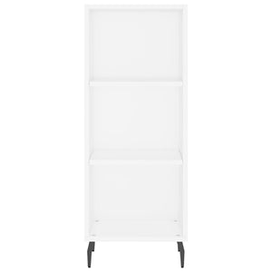 vidaXL Highboard High Gloss White 34.5x34x180 cm Engineered Wood