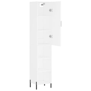 vidaXL Highboard White 34.5x34x180 cm Engineered Wood