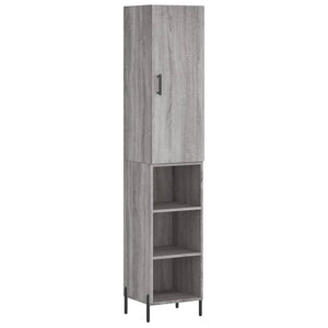 vidaXL Highboard Grey Sonoma 34.5x34x180 cm Engineered Wood