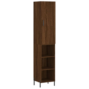 vidaXL Highboard Brown Oak 34.5x34x180 cm Engineered Wood