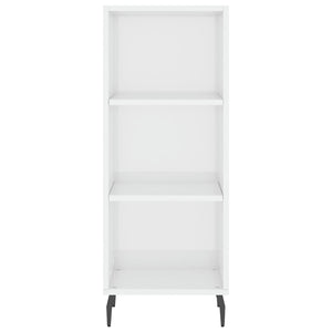 vidaXL Highboard High Gloss White 34.5x34x180 cm Engineered Wood