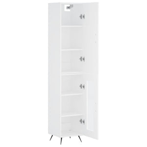 vidaXL Highboard White 34.5x34x180 cm Engineered Wood