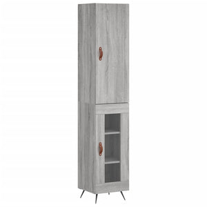 vidaXL Highboard Grey Sonoma 34.5x34x180 cm Engineered Wood