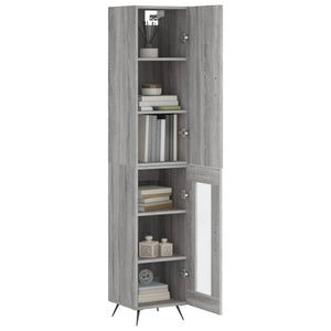 vidaXL Highboard Grey Sonoma 34.5x34x180 cm Engineered Wood