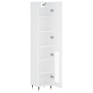 vidaXL Highboard White 34.5x34x180 cm Engineered Wood