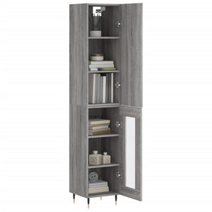 vidaXL Highboard Grey Sonoma 34.5x34x180 cm Engineered Wood