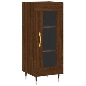 vidaXL Highboard Brown Oak 34.5x34x180 cm Engineered Wood