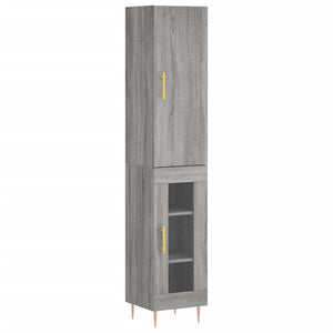 vidaXL Highboard Grey Sonoma 34.5x34x180 cm Engineered Wood