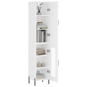 vidaXL Highboard White 34.5x34x180 cm Engineered Wood