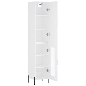 vidaXL Highboard White 34.5x34x180 cm Engineered Wood