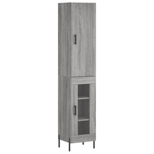 vidaXL Highboard Grey Sonoma 34.5x34x180 cm Engineered Wood