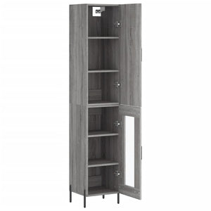 vidaXL Highboard Grey Sonoma 34.5x34x180 cm Engineered Wood