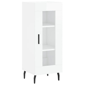 vidaXL Highboard High Gloss White 34.5x34x180 cm Engineered Wood