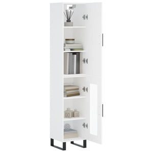 vidaXL Highboard White 34.5x34x180 cm Engineered Wood