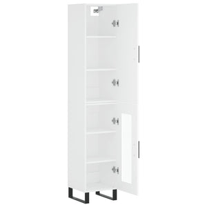 vidaXL Highboard White 34.5x34x180 cm Engineered Wood