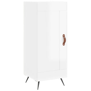 vidaXL Highboard High Gloss White 34.5x34x180 cm Engineered Wood