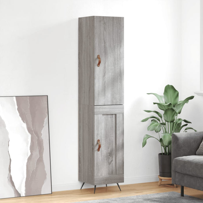 vidaXL Highboard Grey Sonoma 34.5x34x180 cm Engineered Wood