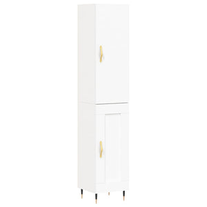 vidaXL Highboard White 34.5x34x180 cm Engineered Wood