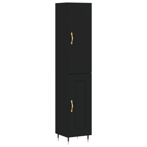 vidaXL Highboard Black 34.5x34x180 cm Engineered Wood