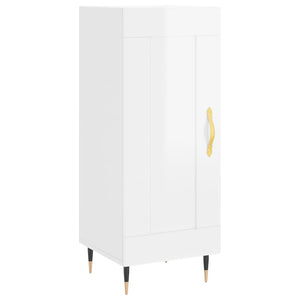 vidaXL Highboard High Gloss White 34.5x34x180 cm Engineered Wood