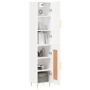 vidaXL Highboard White 34.5x34x180 cm Engineered Wood