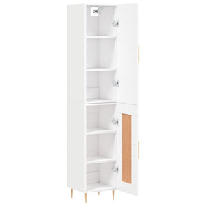 vidaXL Highboard White 34.5x34x180 cm Engineered Wood